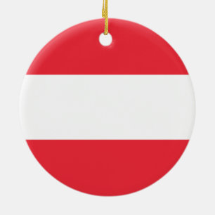 Ornement Rond En Céramique Drapeau de l'ornement autrichien