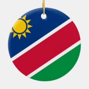 Ornement Rond En Céramique Drapeau de l'ornement namibien