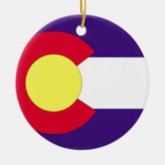 Ornement Rond En Céramique Drapeau du Colorado