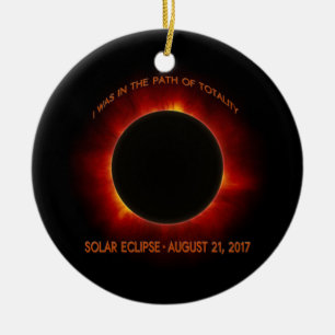 Ornement Rond En Céramique Éclipse solaire