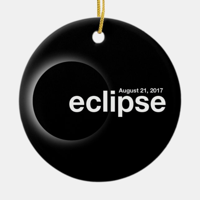 Ornement Rond En Céramique Éclipse solaire totale 2017 (Devant)