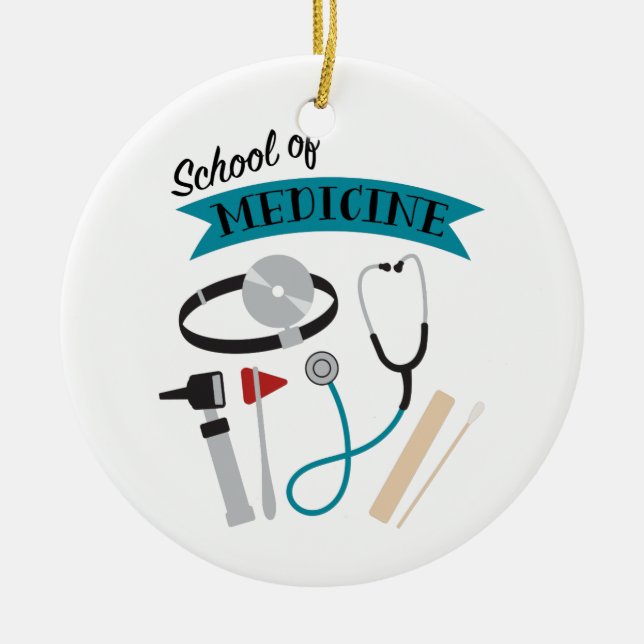 Ornement Rond En Céramique École de Médecine (Devant)