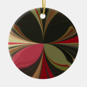 Ornement Rond En Céramique Edgy Earth Kaleidoscope Art