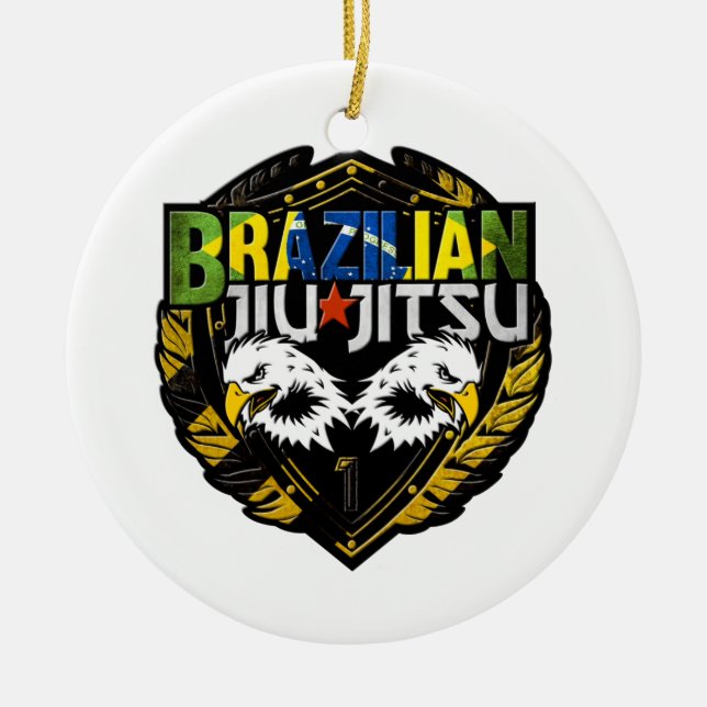 Ornement Rond En Céramique Emblem brésilien Jiu Jitsu (Devant)