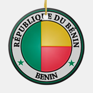 Ornement Rond En Céramique Emblème du Bénin