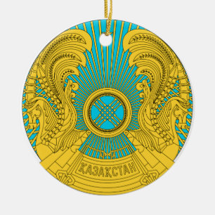 Ornement Rond En Céramique Emblème national de Kazakhstan