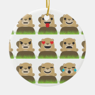 Ornement Rond En Céramique emojis
