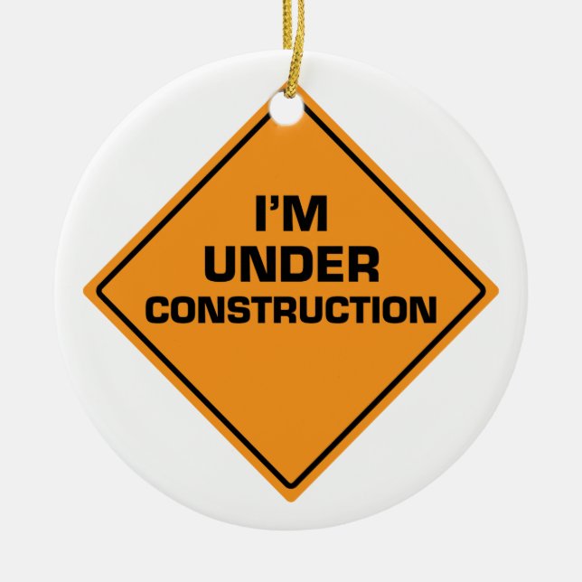 Ornement Rond En Céramique En construction (Devant)