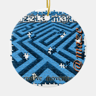 Ornement Rond En Céramique Énigme de labyrinthe de puzzle