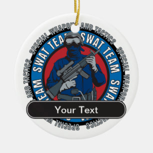 Ornement Rond En Céramique Équipe de choc faite sur commande