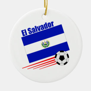Ornement Rond En Céramique Équipe de football du Salvador