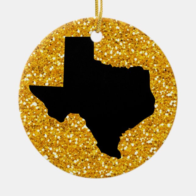 Ornement Rond En Céramique États-Unis Texas - SRF (Devant)