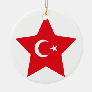 Ornement Rond En Céramique Étoile de la Turquie