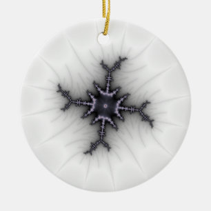 Ornement Rond En Céramique Étoile de neutron - Art fractal