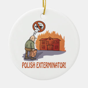Ornement Rond En Céramique Exterminateur polonais