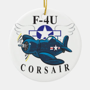 Ornement Rond En Céramique f4u corsaire