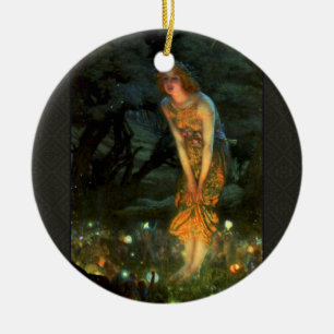 Ornement Rond En Céramique Fairy Circle Fairies Midsummer Eve