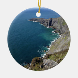 Ornement Rond En Céramique Falaises irlandaises dans Dingle Irlande par