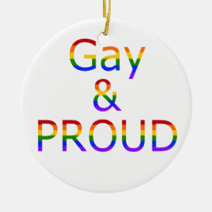 Ornement Rond En Céramique Fallln Gay et Fier