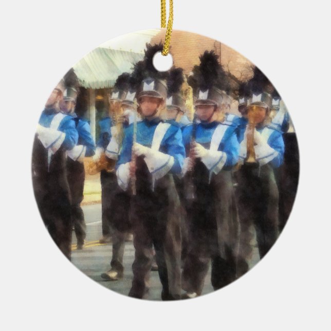 Ornement Rond En Céramique Fanfare (Devant)