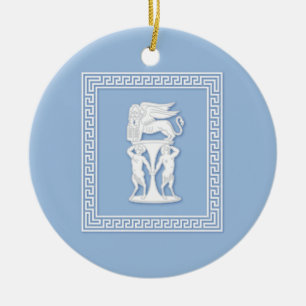 Ornement Rond En Céramique Faux jasperware
