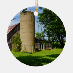 Ornement Rond En Céramique Ferme familiale