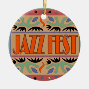Ornement Rond En Céramique Fête de jazz Abstraite