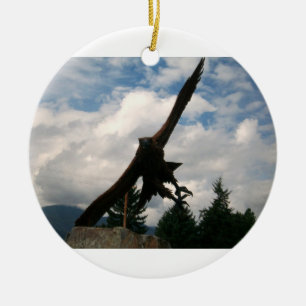 ORNEMENT ROND EN CÉRAMIQUE FIERTÉ DE LIBBY, MONTANA !