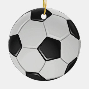Ornement Rond En Céramique Football américain de soccer ou d'association