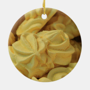 Ornement Rond En Céramique French meringue