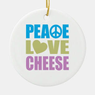 Ornement Rond En Céramique Fromage d'amour de paix