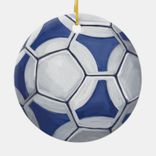 Ornement Rond En Céramique Futbal