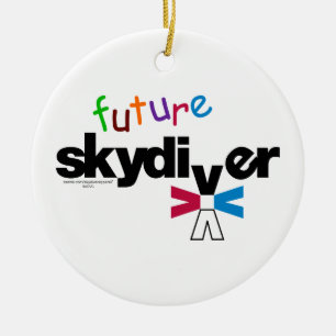 Ornement Rond En Céramique Futur parachutiste