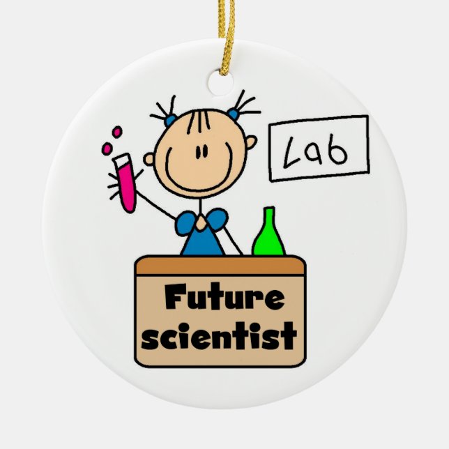 Ornement Rond En Céramique Futur scientifique (Devant)