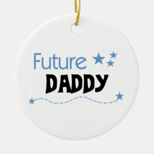 Ornement Rond En Céramique Futurs cadeaux de papa