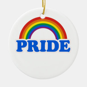ORNEMENT ROND EN CÉRAMIQUE GAY PRIDE