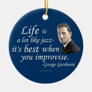 Ornement Rond En Céramique Gershwin la vie