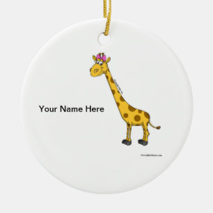 Ornement Rond En Céramique Giraffe - Femme