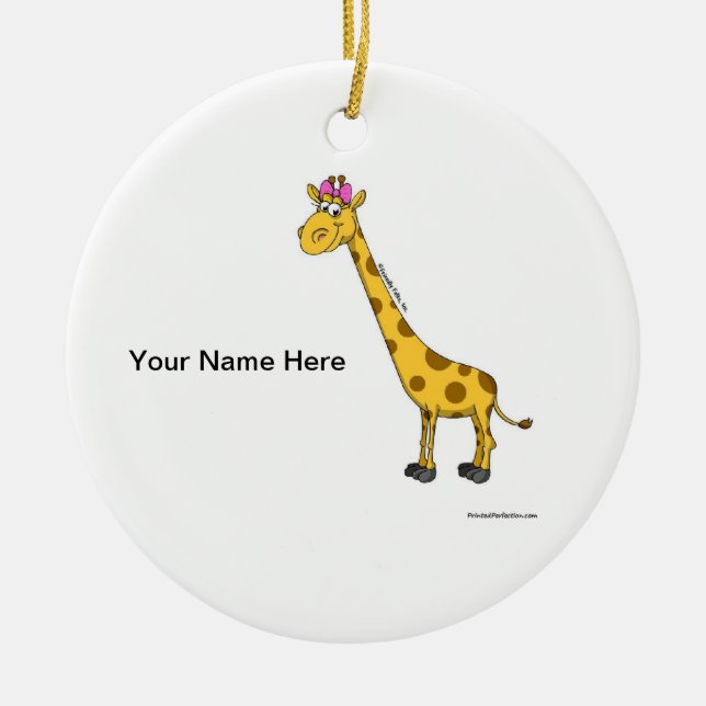 Ornement Rond En Céramique Giraffe - Femme (Devant)