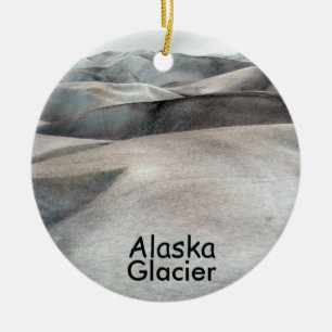 Ornement Rond En Céramique Glacier de l'Alaska