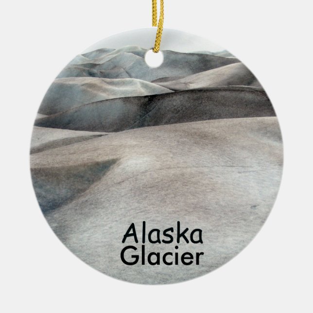 Ornement Rond En Céramique Glacier de l'Alaska (Devant)