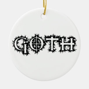 Ornement Rond En Céramique Goth
