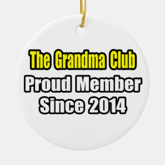 Ornement Rond En Céramique Grand-mère Club .. Membre fier depuis 2014