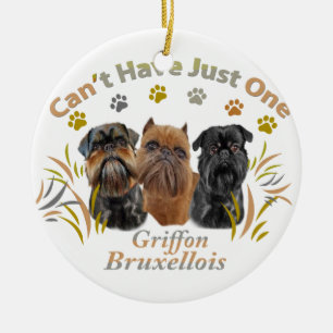 Ornement Rond En Céramique Griffon Brussels Can't Have