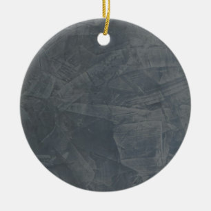 Ornement Rond En Céramique Gris Uni