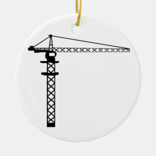Ornement Rond En Céramique Grue de construction