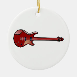 Ornement Rond En Céramique Guitare basse