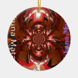 Ornement Rond En Céramique Hakuna Matata Halloween Masque Kaleidoscope Abstra