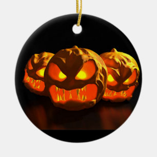 Ornement Rond En Céramique Halloween