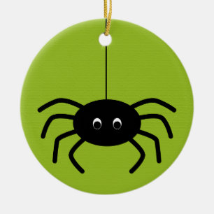 Ornement Rond En Céramique Halloween barre l'ornement d'araignée